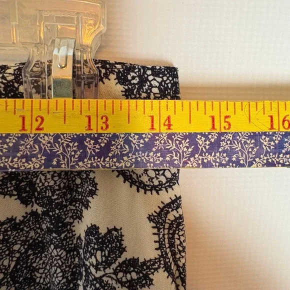 California Influence Vtg 90s Patchwork Paisley Maxi Skirt Button Front 12 Boho - Picture 5 of 9